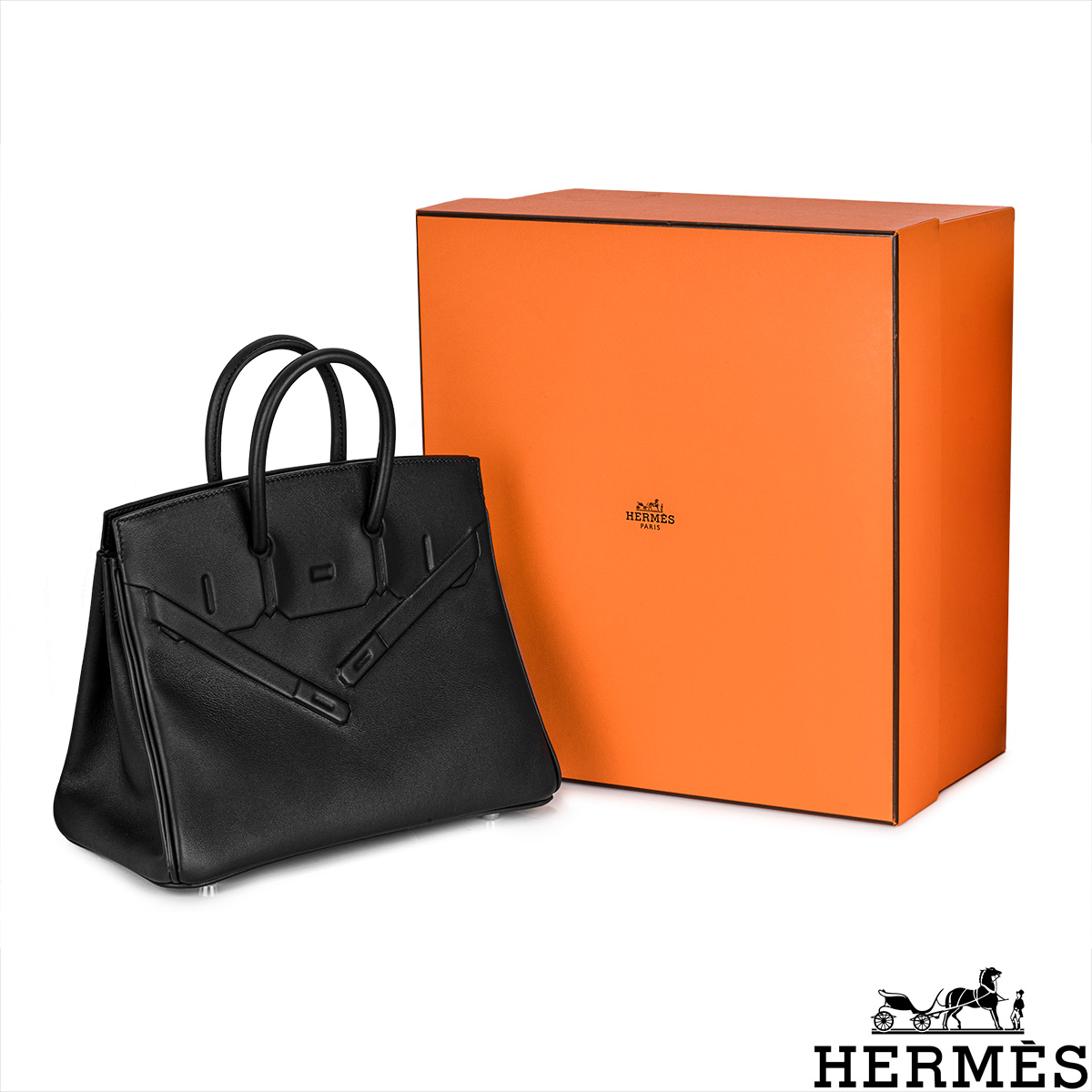 nagitaslavina carried #Hermes birkin shadow 25 black swift leather with  palladium hardware ——————————————————————————— 